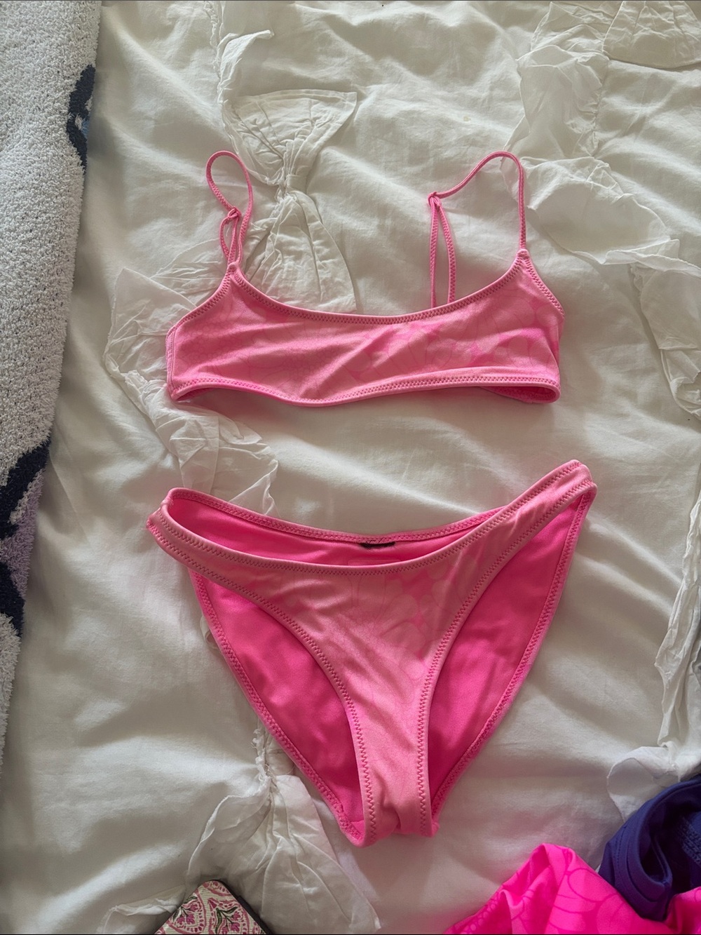 triangl swimwear pink floral Bikini